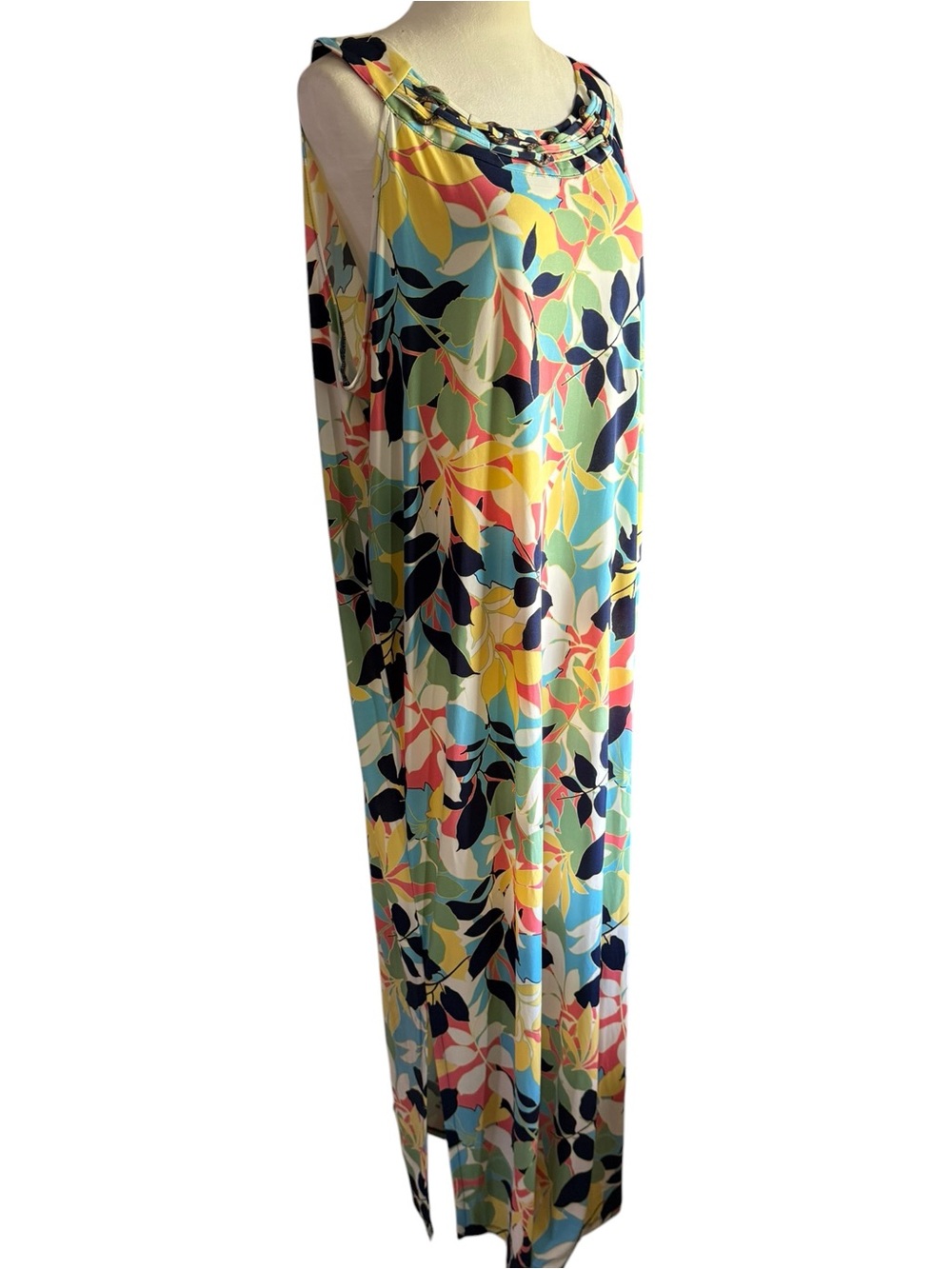 Nina Leonard Women’s Multicolor Floral Maxi Dress or Swim Cover-up - Resort-wear